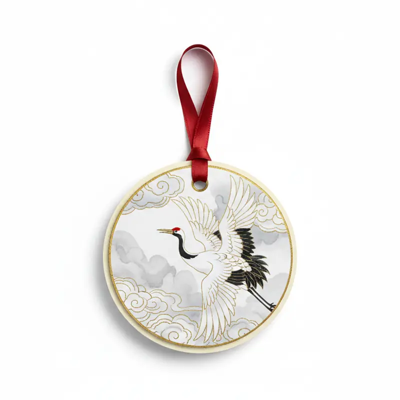 Oriental paper air freshener displayed in traditional Chinese room