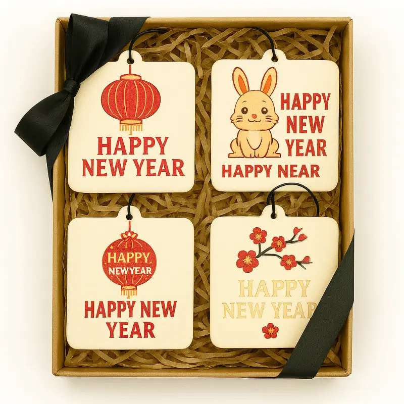 Chinese New Year air freshener gift box set for holiday promotions