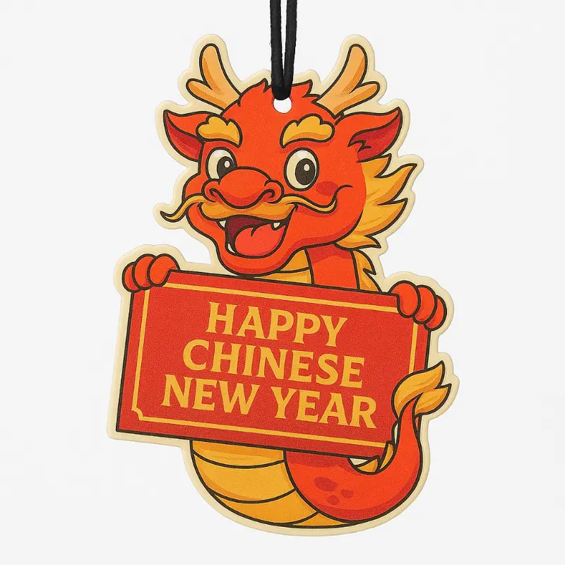 Chinese lion dance style paper air freshener for festive gifting