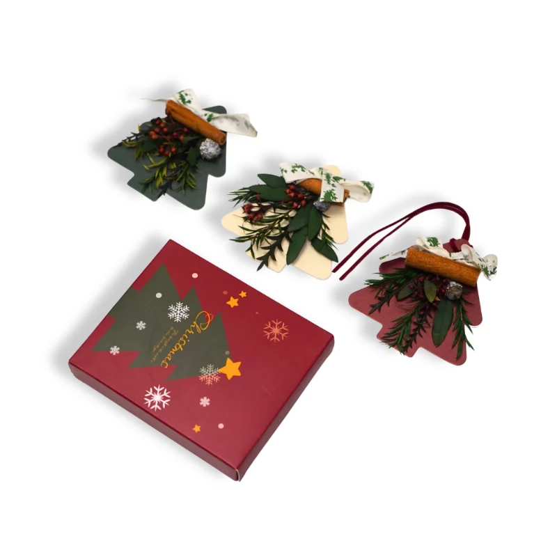 Caja de regalo ambientador para árbol de Navidad
