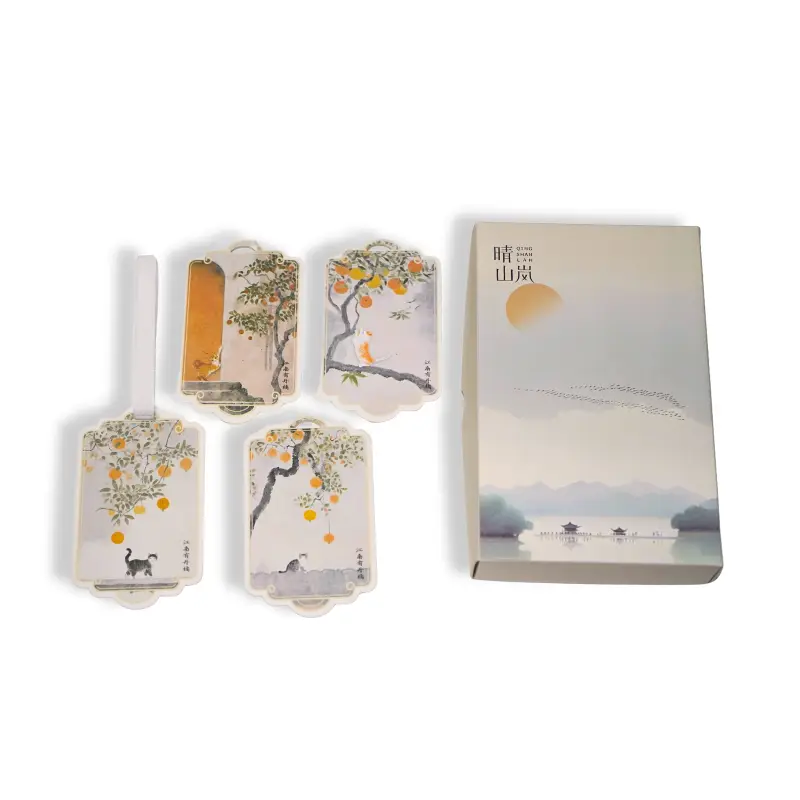 Oriental themed scented paper card set