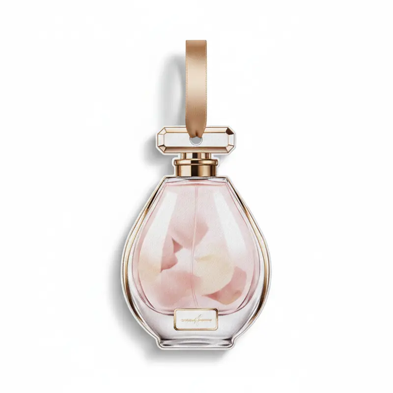 Elegant perfume-shaped paper air freshener for gifting