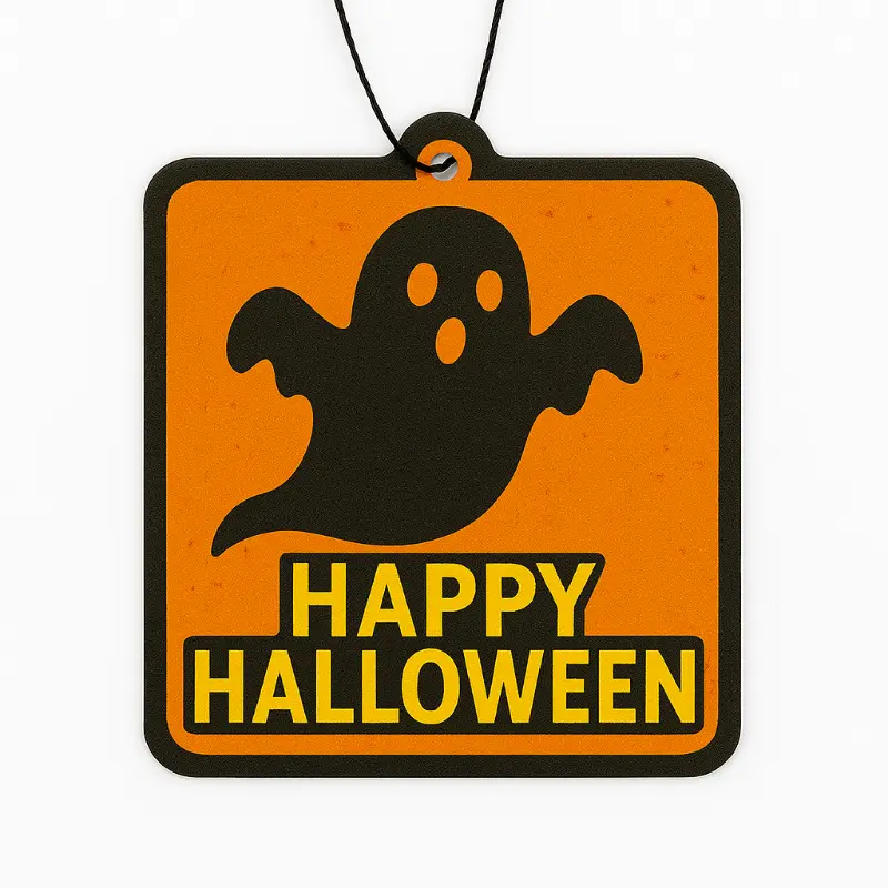 Embossed Halloween paper air freshener with premium texture