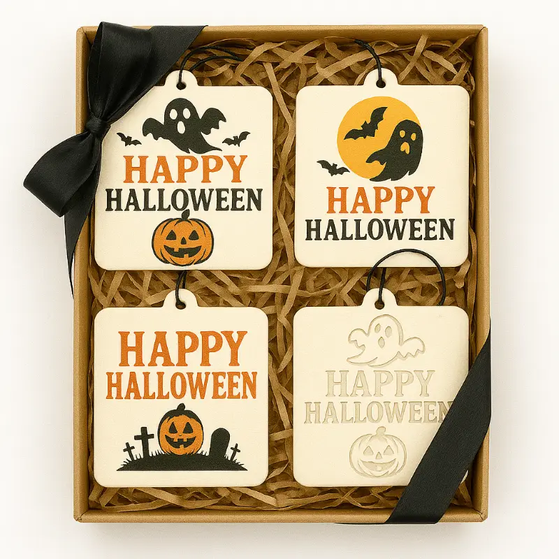 Halloween paper air freshener gift set in festive box