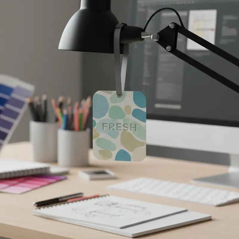 Mind Space office paper air freshener on creative desk