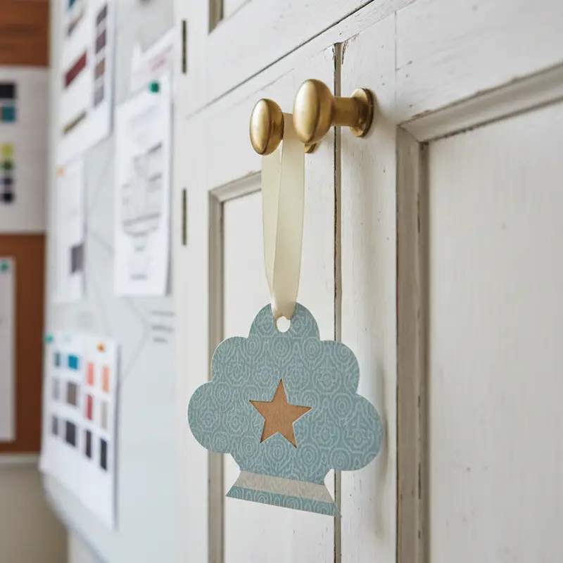 Minimal hexagon Mind Space hanging paper air freshener