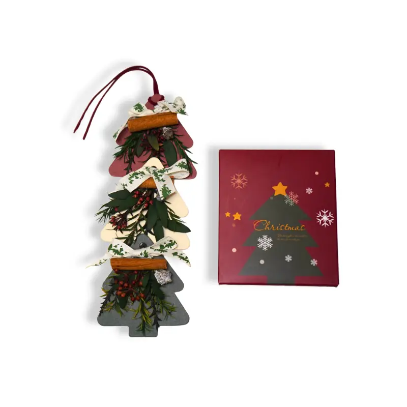Multi-color Christmas tree scented air freshener set