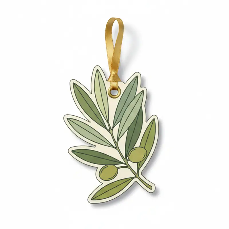 Olive leaf cluster paper air freshener design