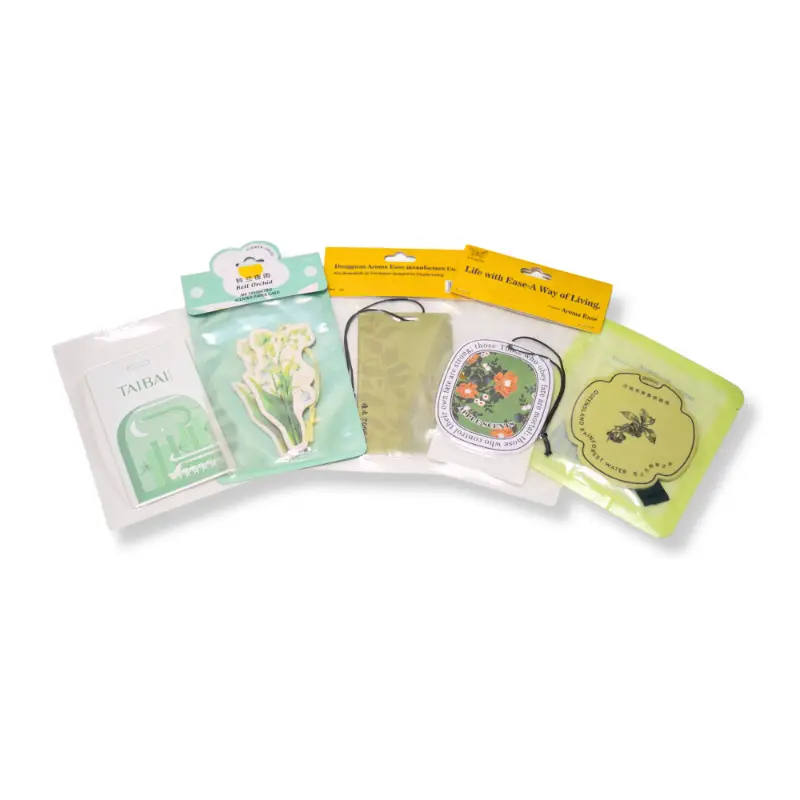 paper air fresheners with different header cards