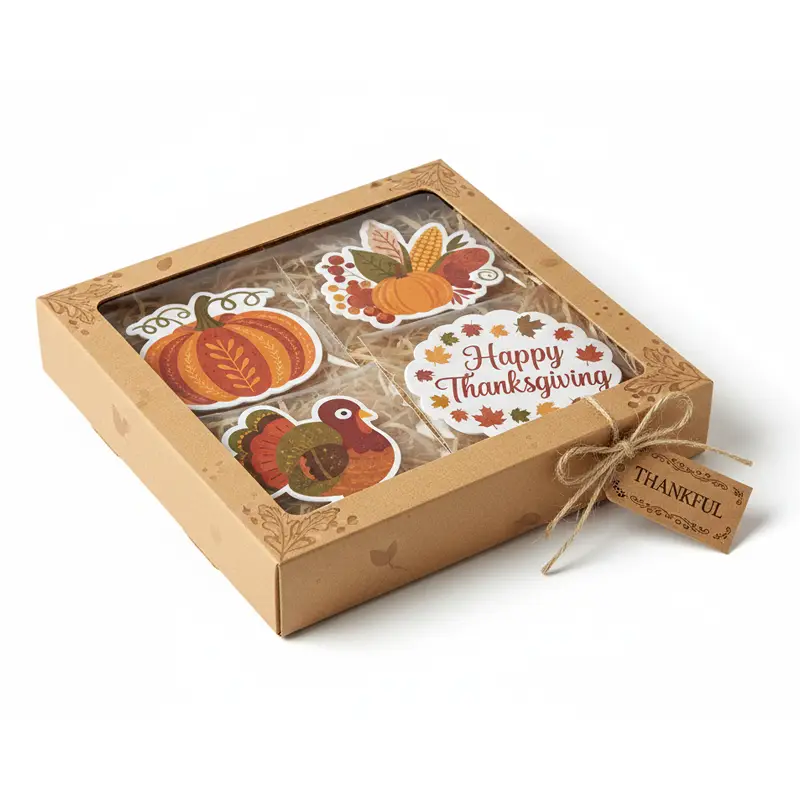 Thanksgiving themed air freshener gift box set with festive designs