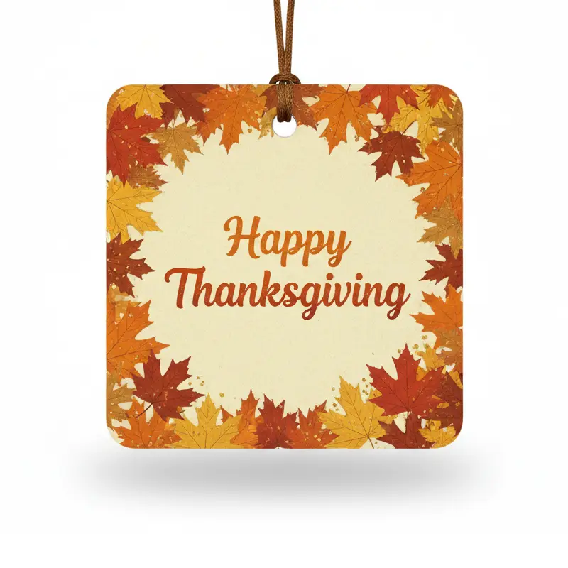 Maple leaves Thanksgiving paper air freshener with fall colors