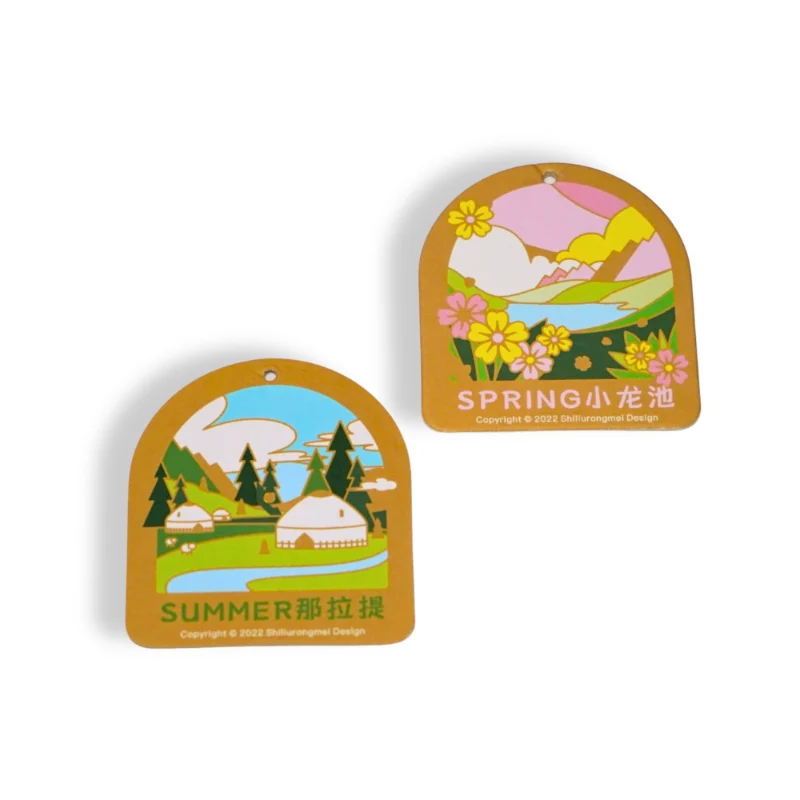 Travel series paper air fresheners in green tea and jasmine tea aromas