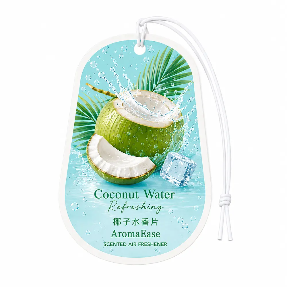 Ambientador colgante con agua de coco