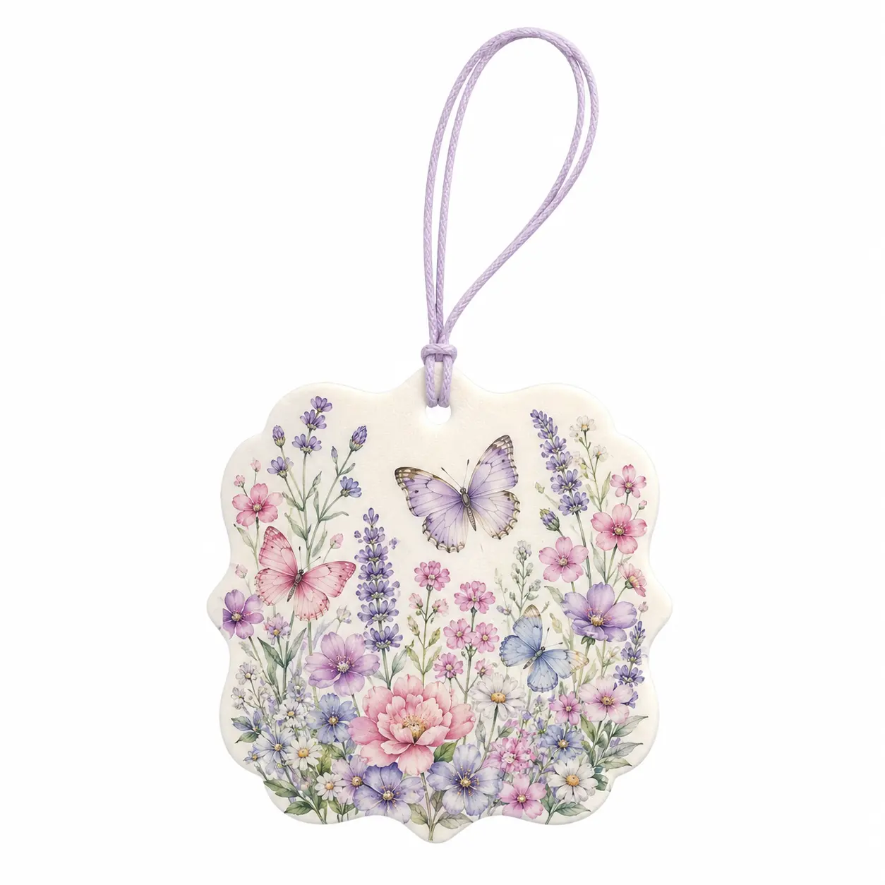 ambientador colgante floral de mariposa
