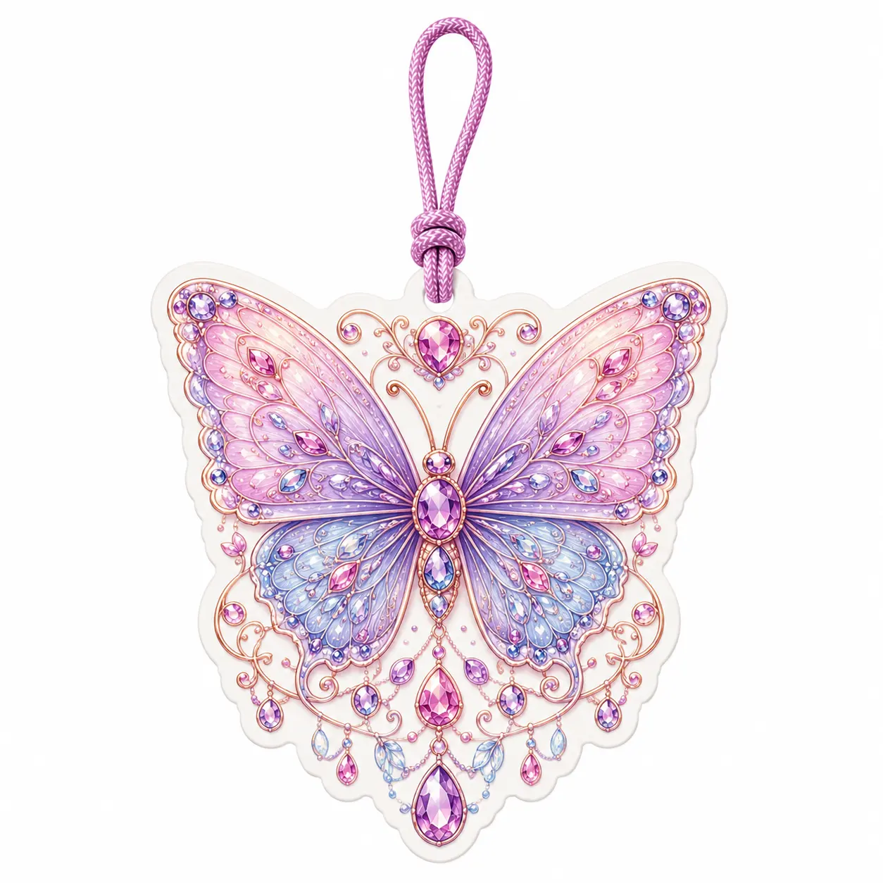 Ambientador colgante de joya de mariposa