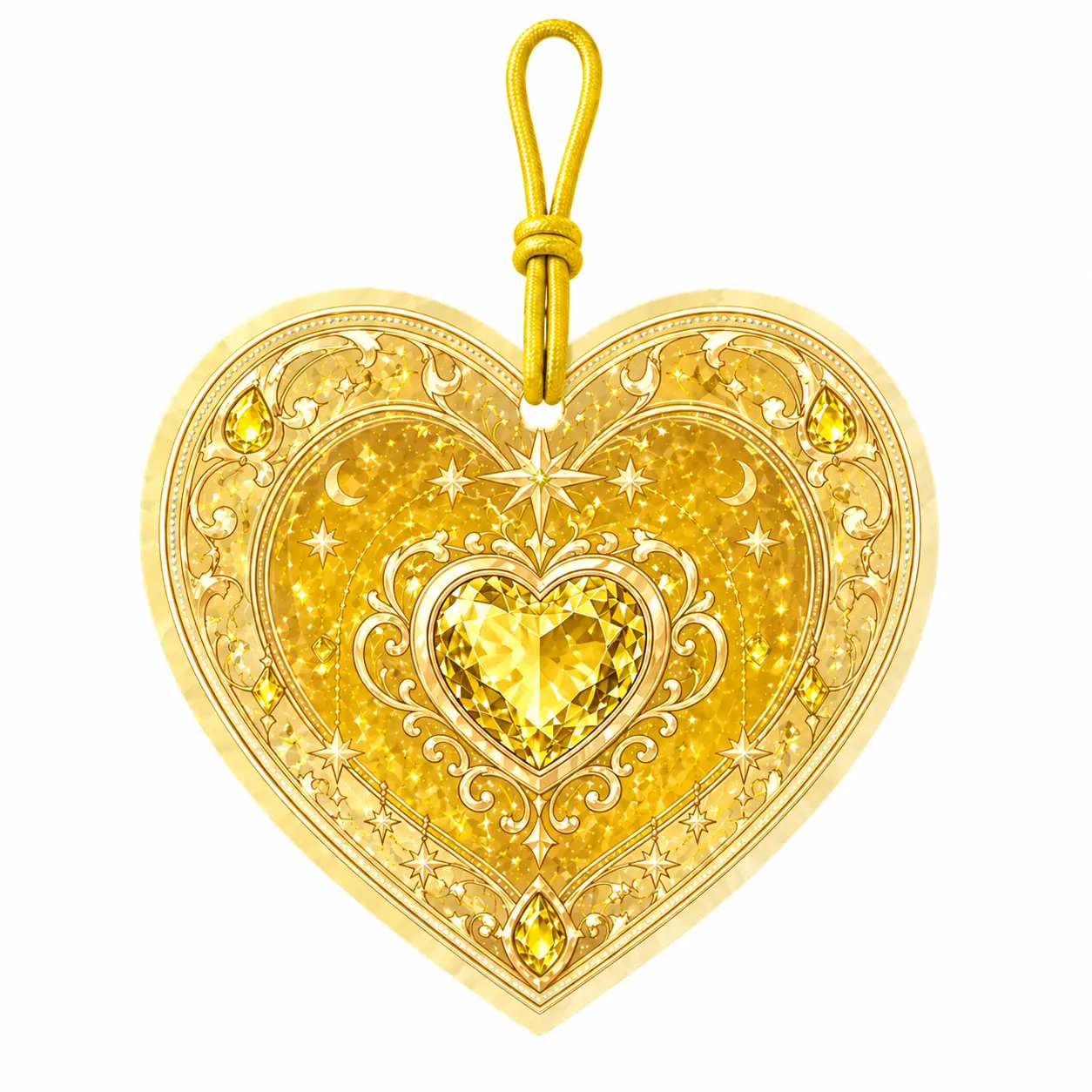 ambientador colgante de corazón de oro