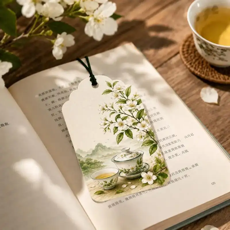 Tarjetas aromáticas con aroma a té para regalos