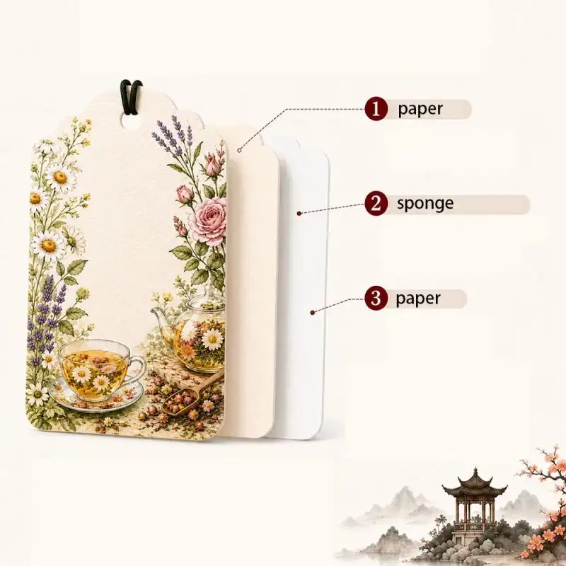 Tarjetas de té perfumadas
