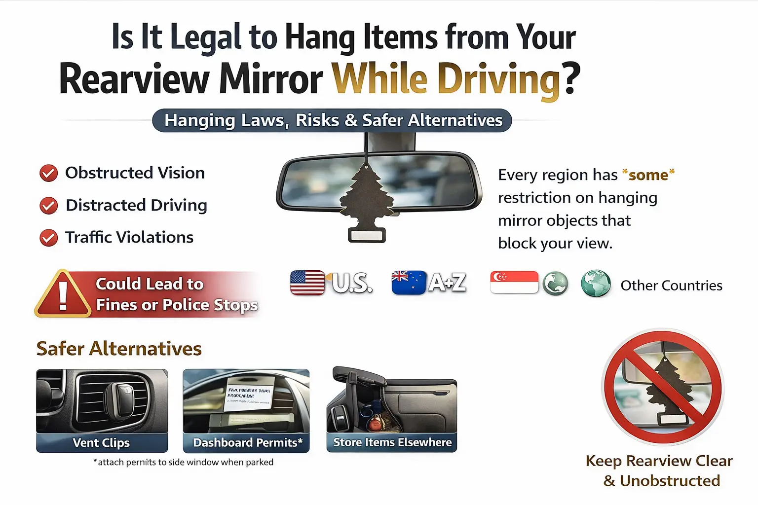 Are You Allowed to Hang Items from Your Rearview Mirror? Laws, Safety & Best Practices